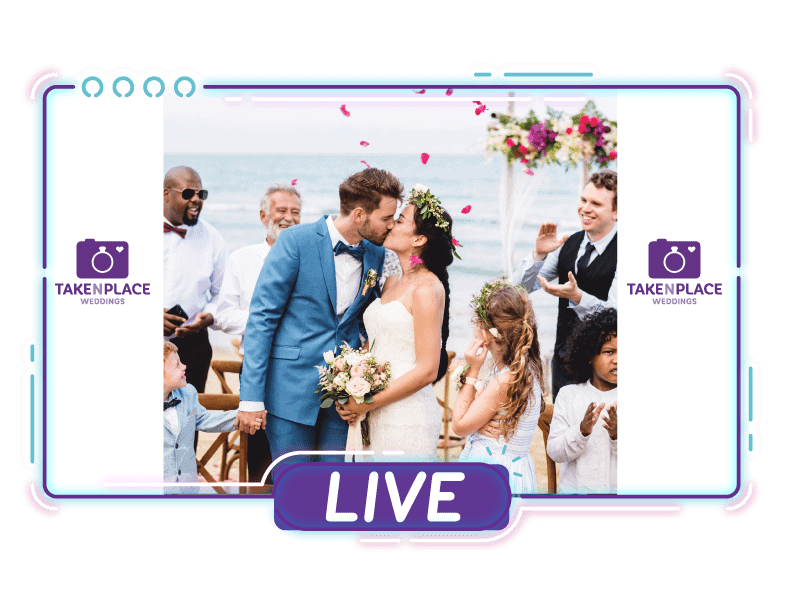 Luxury Wedding QR Code and live slideshow of photos